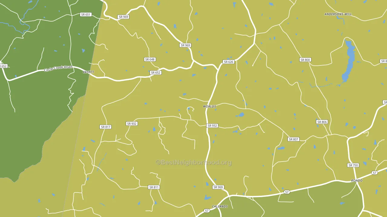 Worlds, VA block-group voter-turnout map