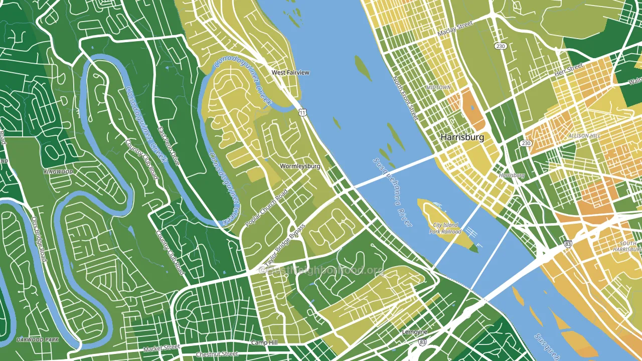 Wormleysburg, PA block-group voter-turnout map