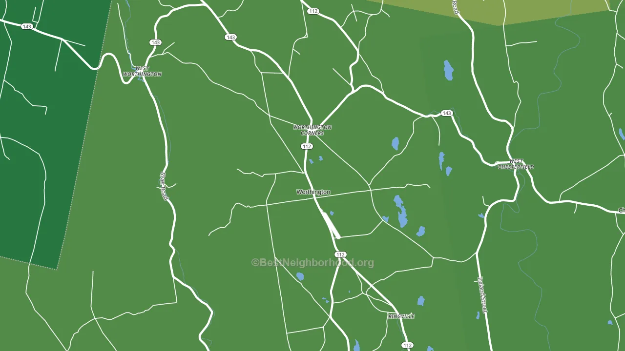 Worthington, MA block-group voter-turnout map