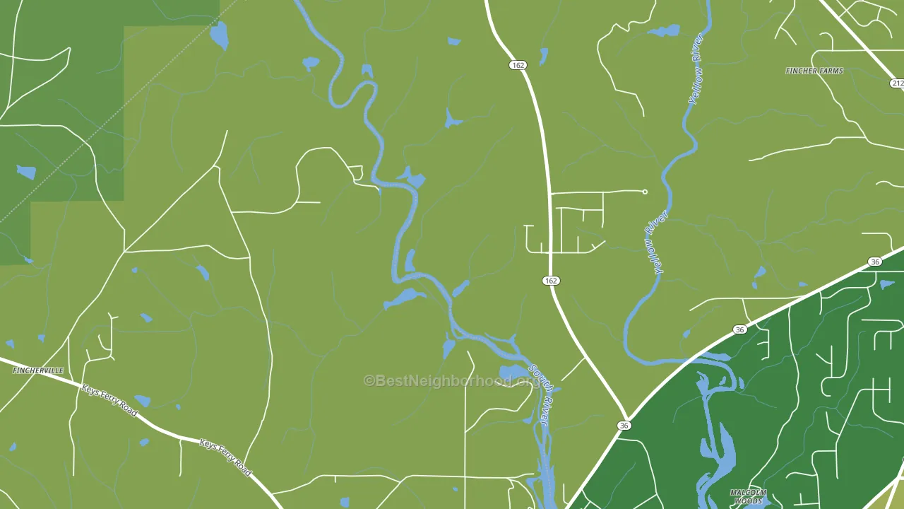 Worthville, GA block-group voter-turnout map