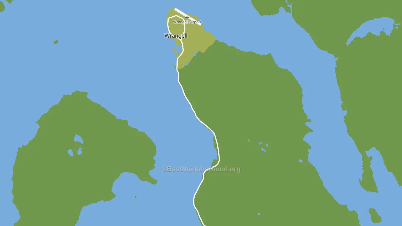 Wrangell City and Borough, AK block-group voter-turnout map