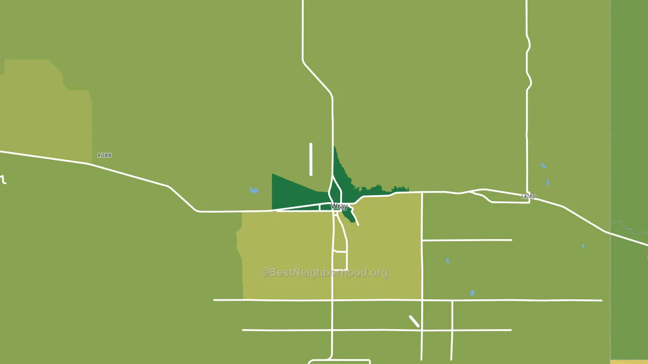 Wray, CO block-group voter-turnout map