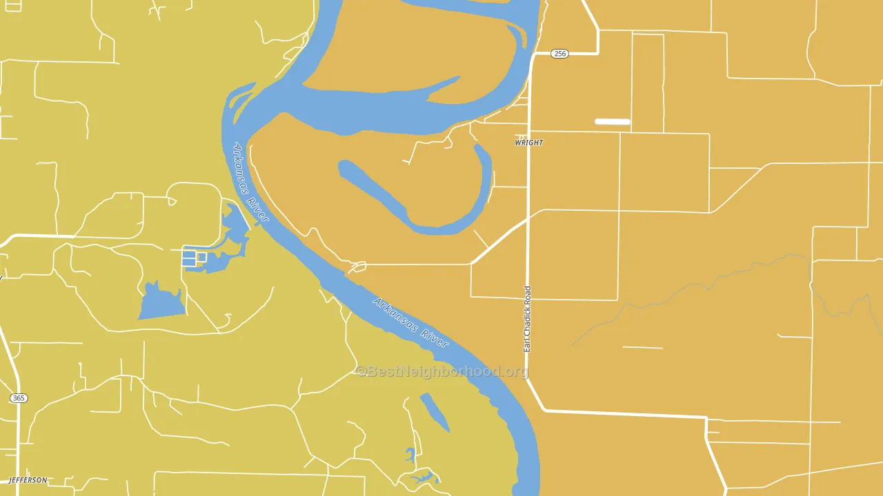 Wright, AR block-group voter-turnout map