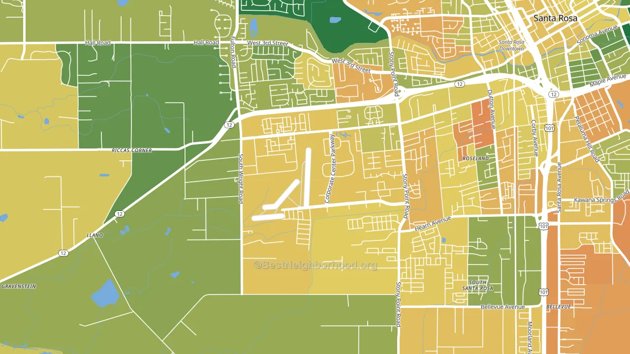 Wright Area, Santa Rosa, CA block-group voter-turnout map