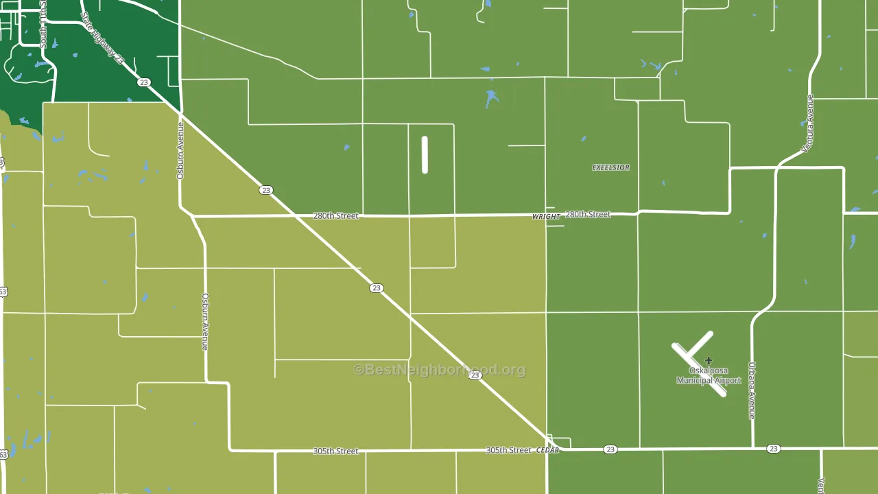 Wright, IA block-group voter-turnout map
