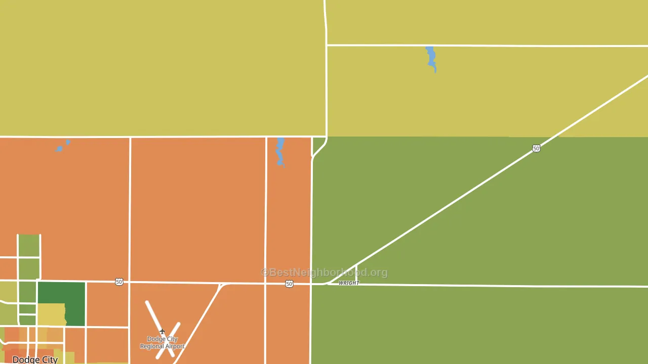 Wright, KS block-group voter-turnout map