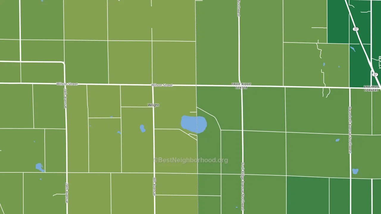 Wright, MI block-group voter-turnout map
