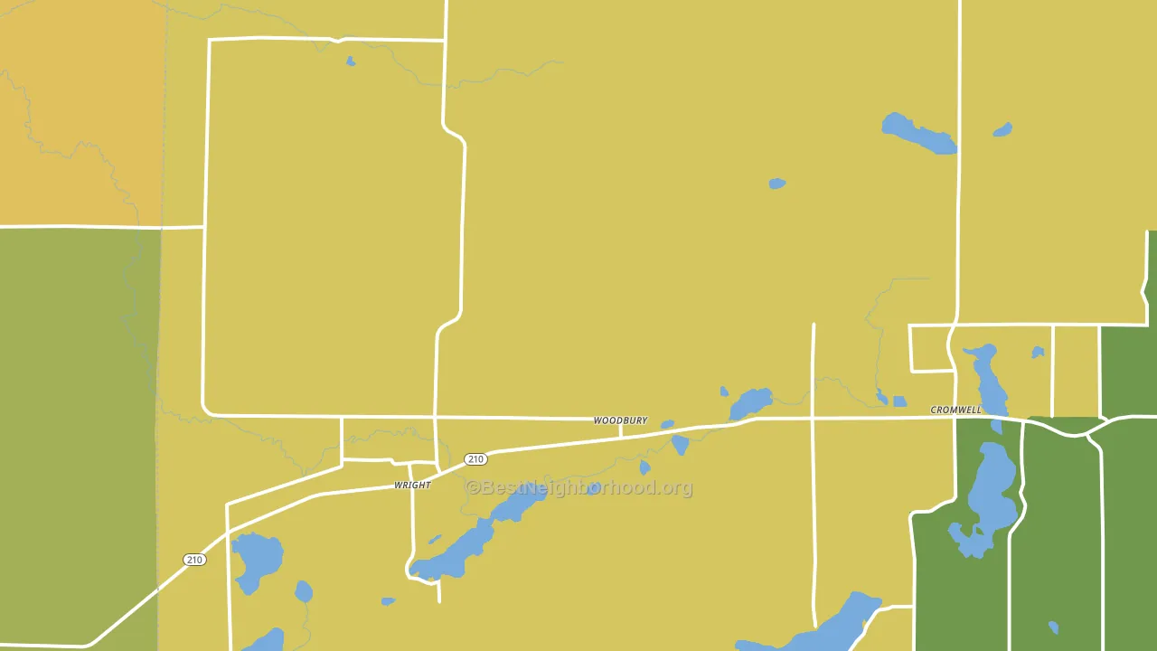 Wright, MN block-group voter-turnout map