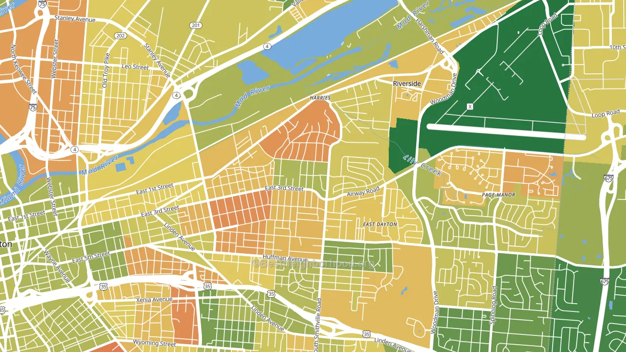 Wright View, Dayton, OH block-group voter-turnout map