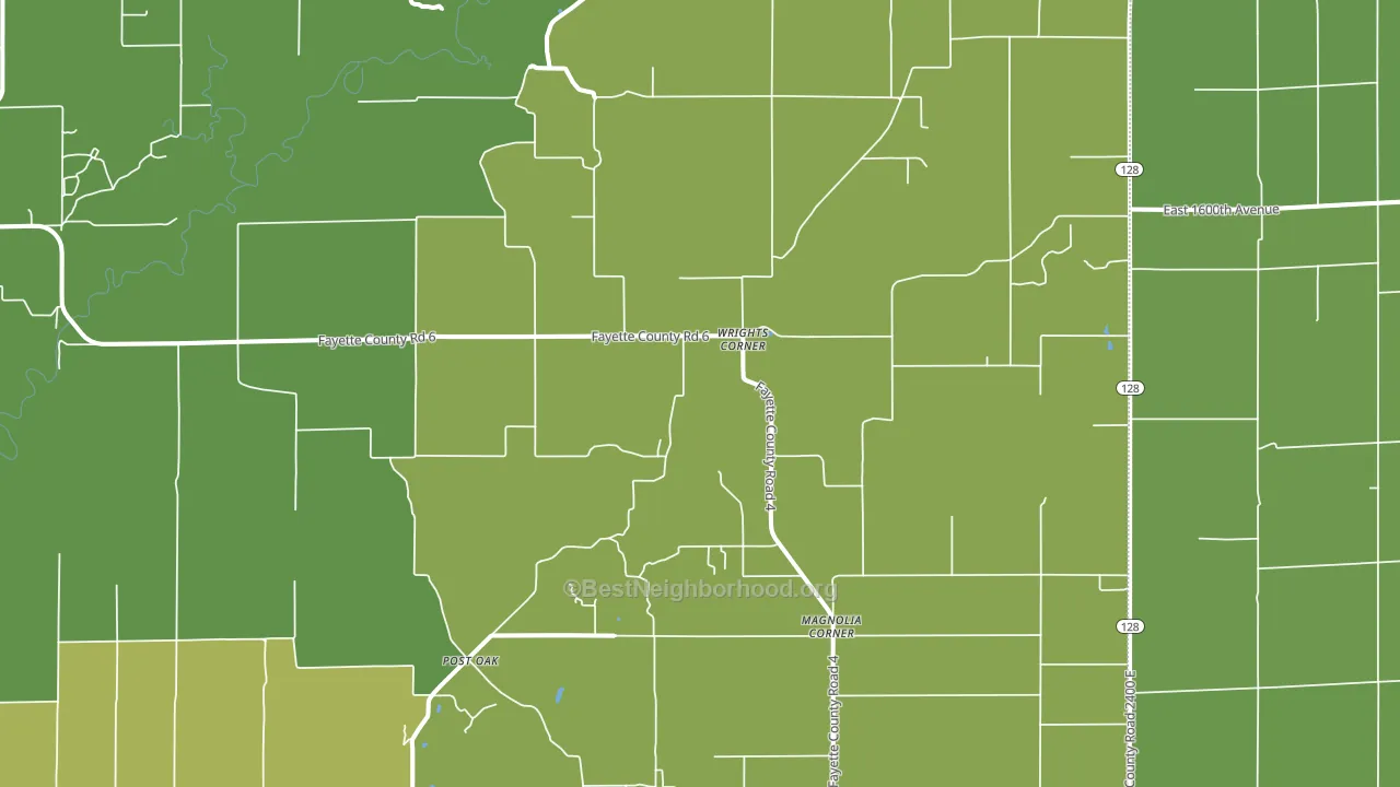 Wrights Corner, IL block-group voter-turnout map
