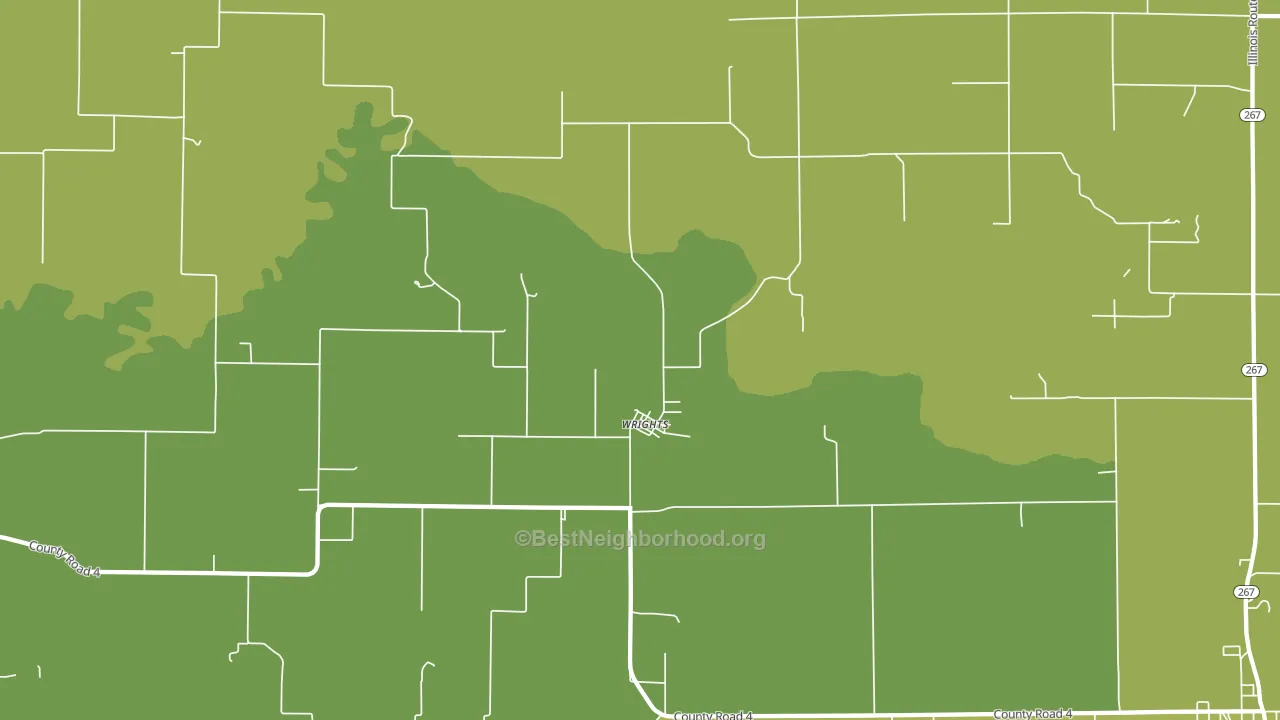Wrights, IL block-group voter-turnout map