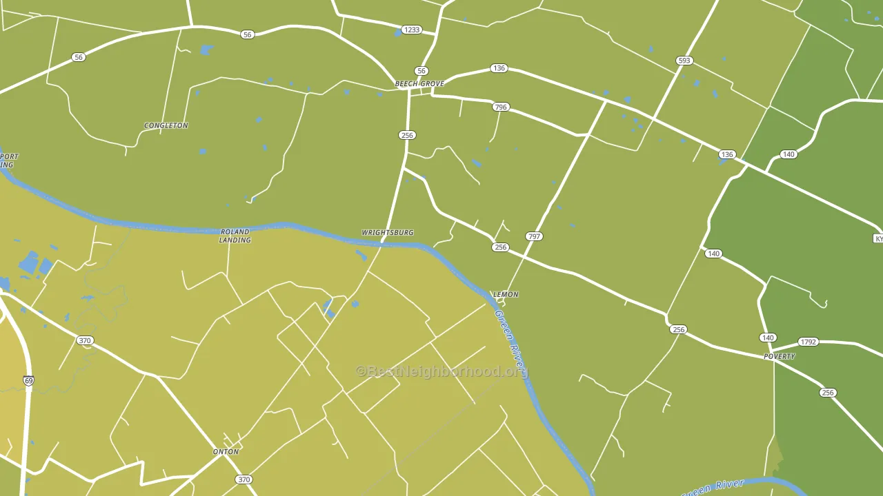 Wrightsburg, KY block-group voter-turnout map