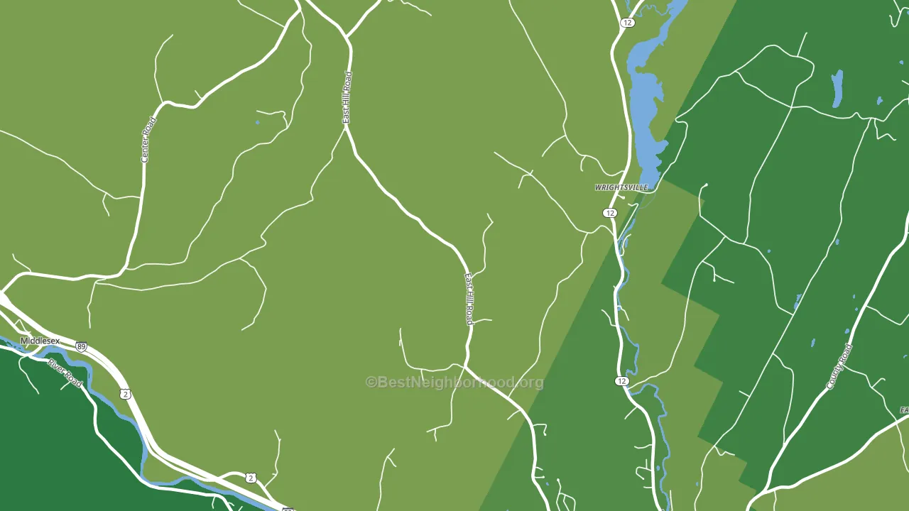Wrightsville, VT block-group voter-turnout map