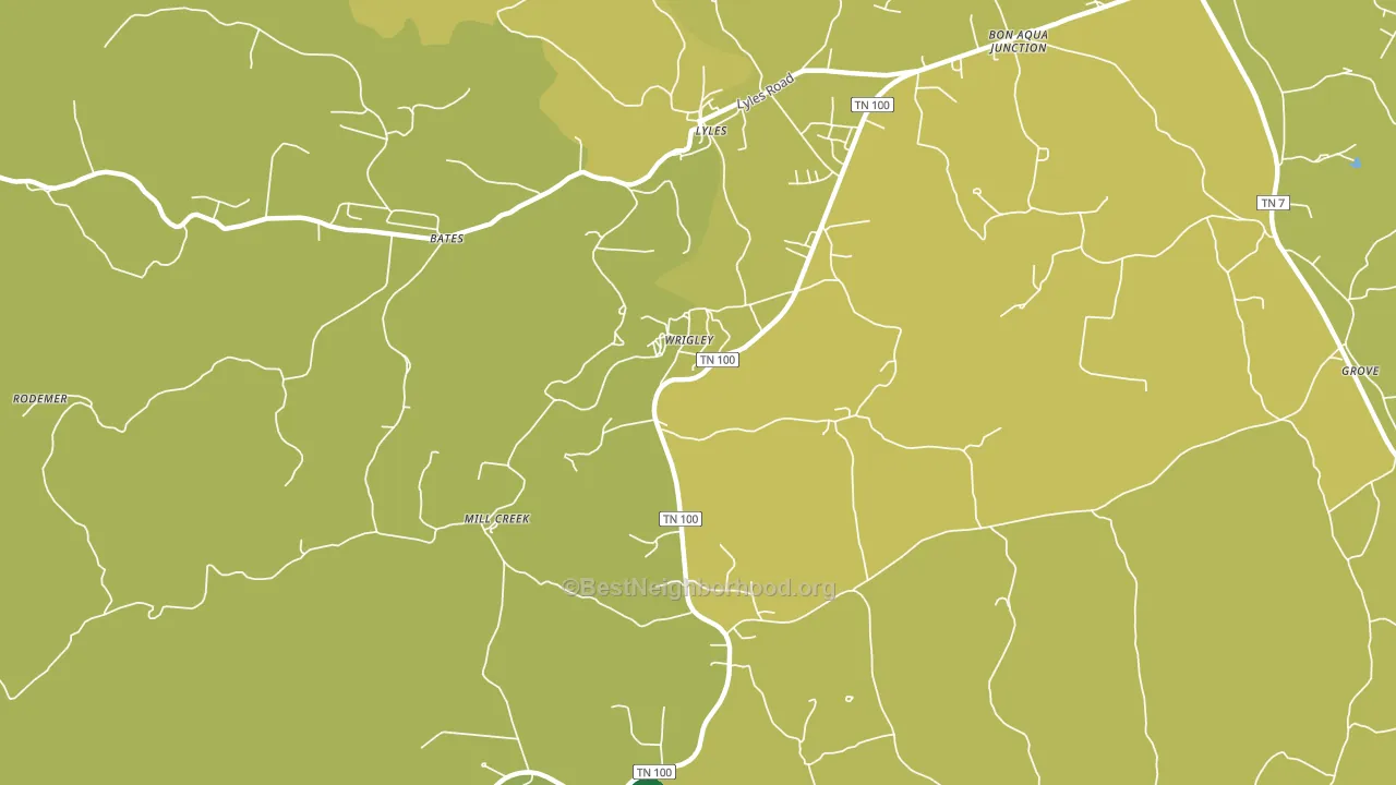 Wrigley, TN block-group voter-turnout map