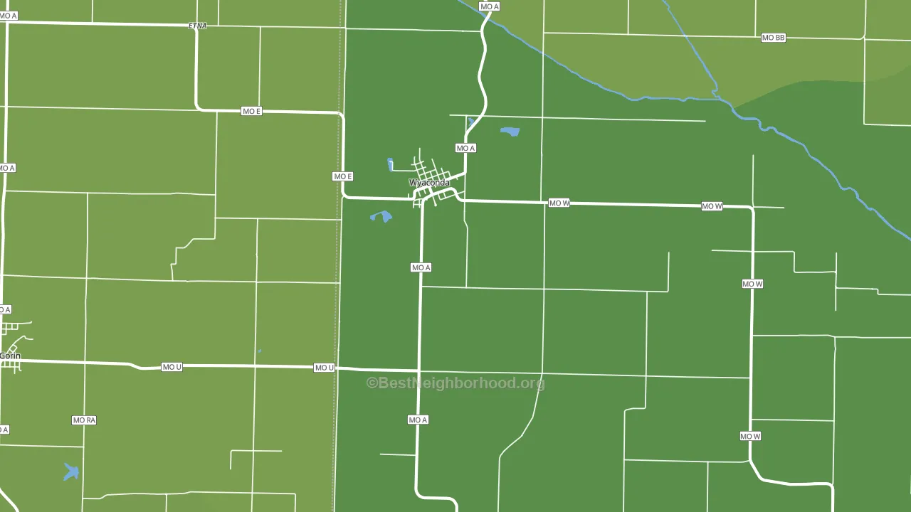 Wyaconda, MO block-group voter-turnout map