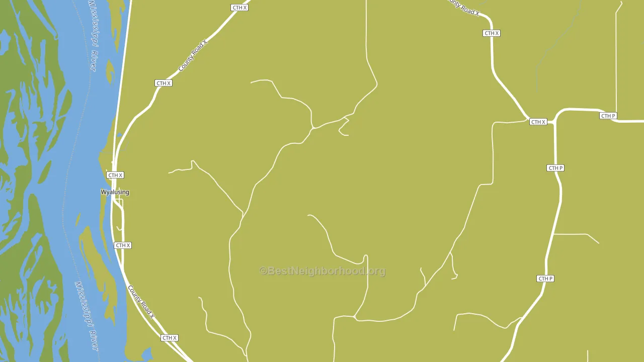 Wyalusing, WI block-group voter-turnout map