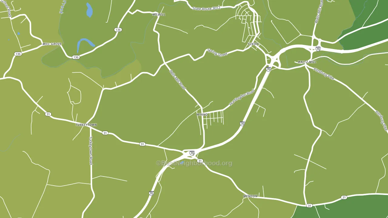 Wyano, PA block-group voter-turnout map