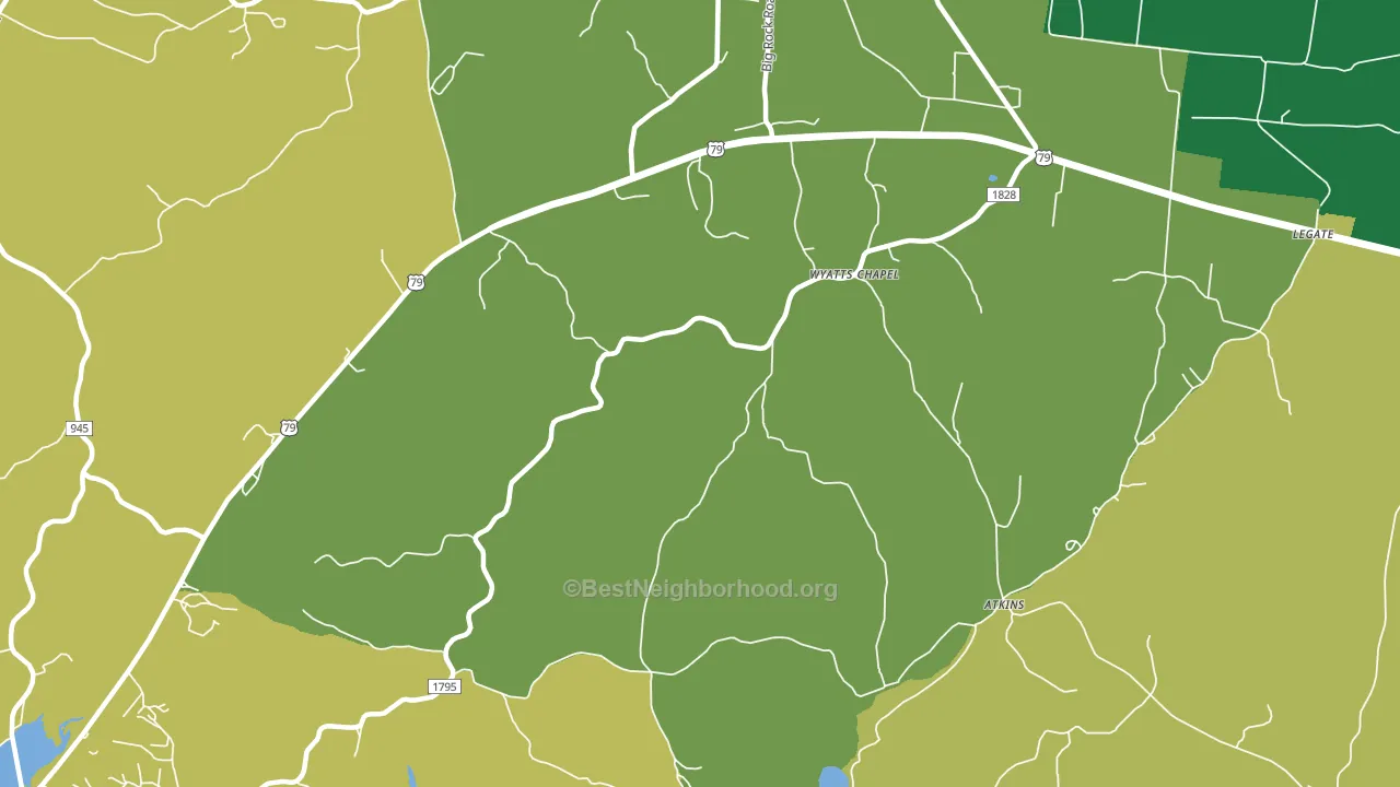 Wyatts Chapel, TN block-group voter-turnout map