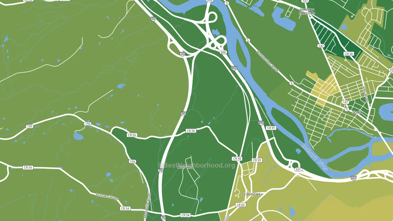 Wyatts, NY block-group voter-turnout map