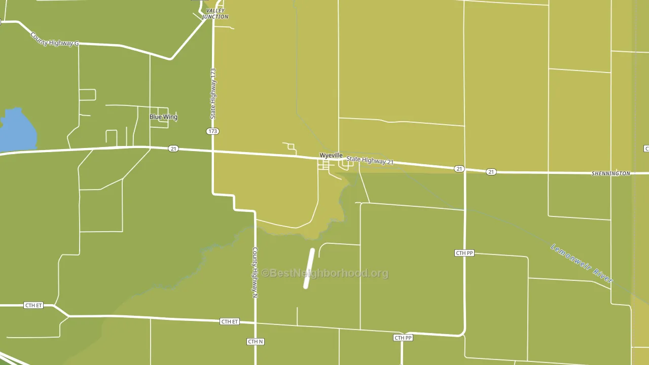 Wyeville, WI block-group voter-turnout map