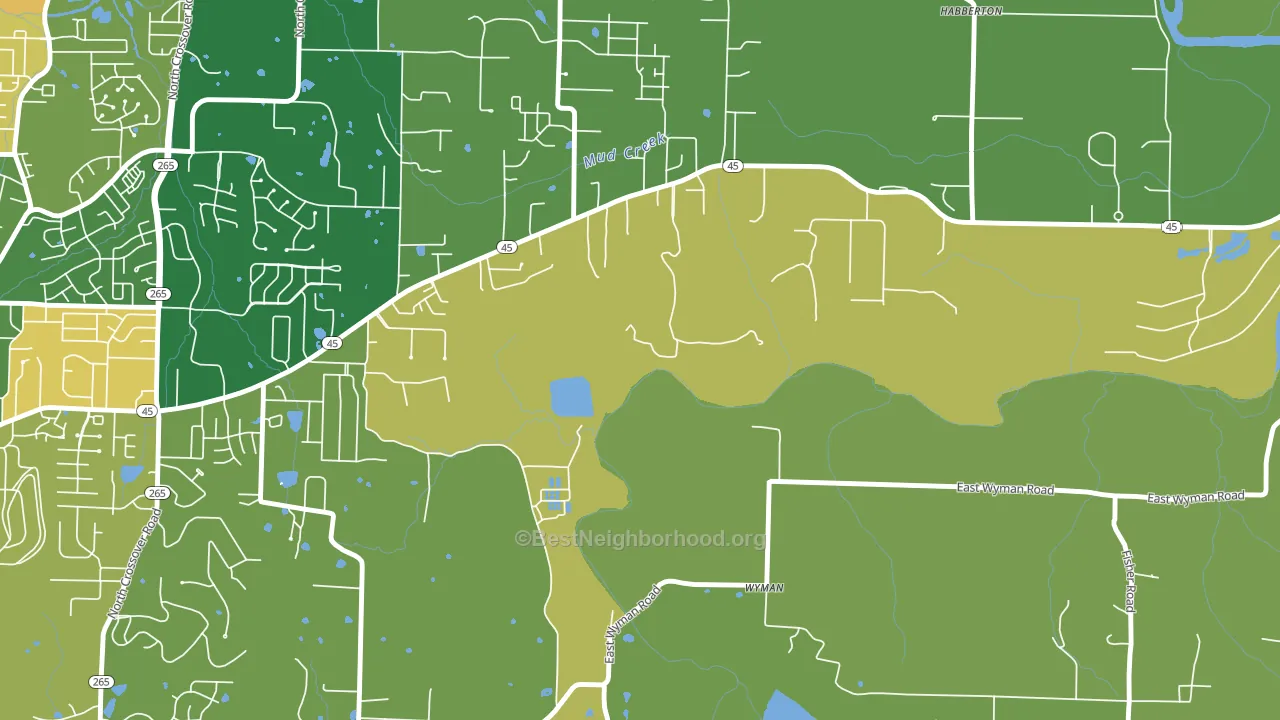 Wyman, AR block-group voter-turnout map