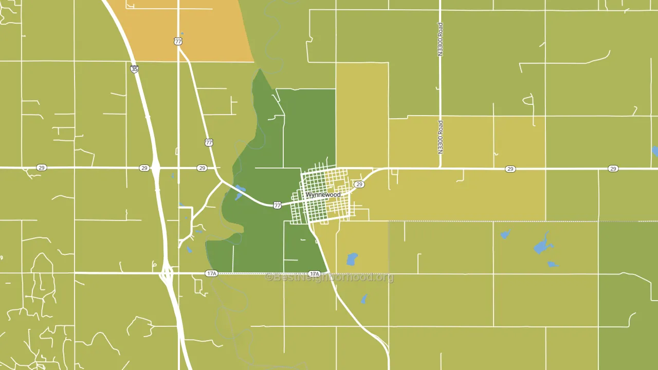 Wynnewood, OK block-group voter-turnout map