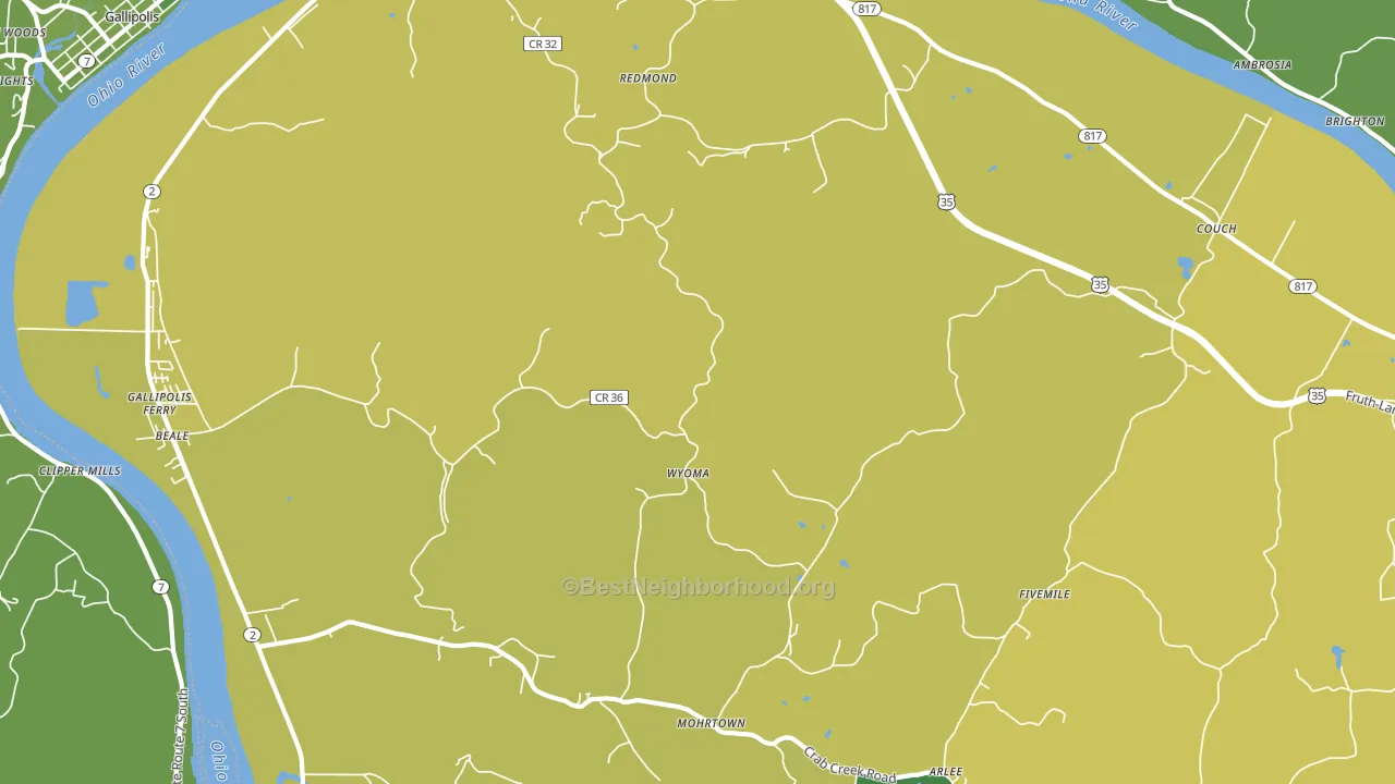 Wyoma, WV block-group voter-turnout map