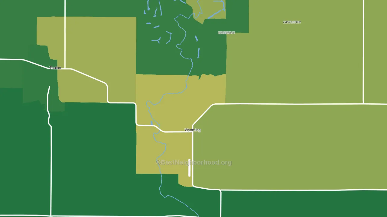 Wyoming, IL block-group voter-turnout map