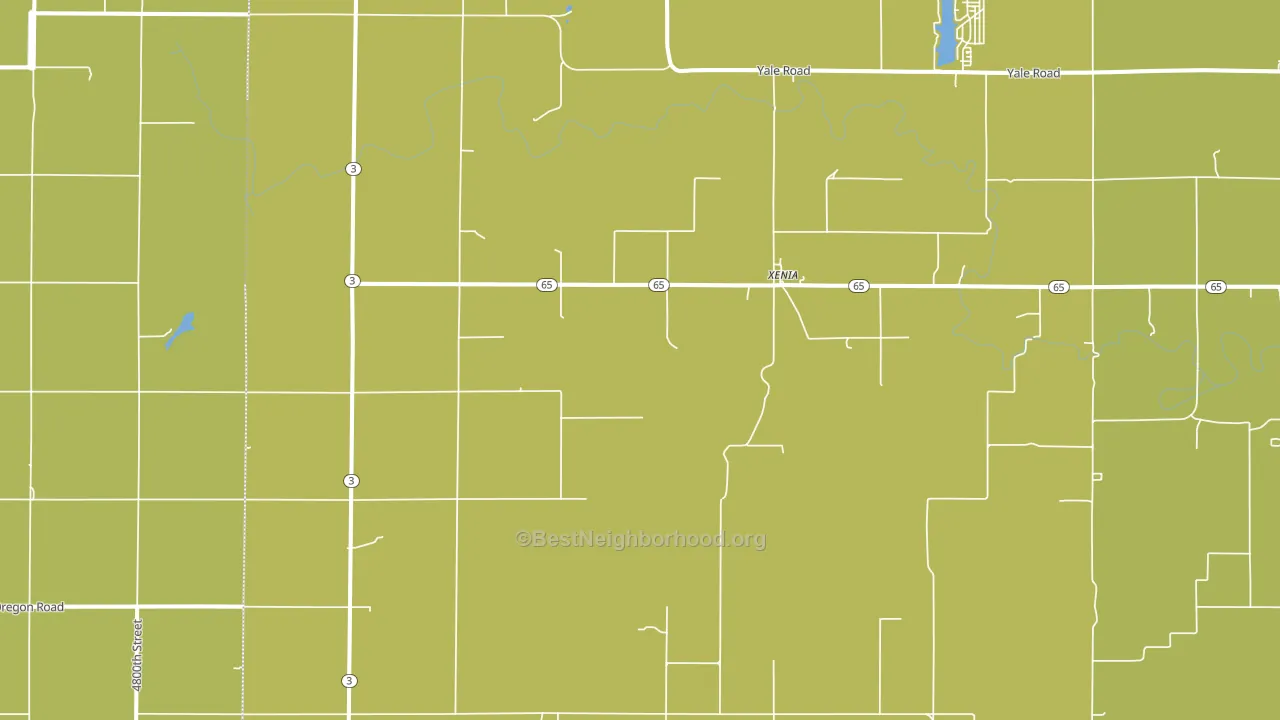 Xenia, KS block-group voter-turnout map