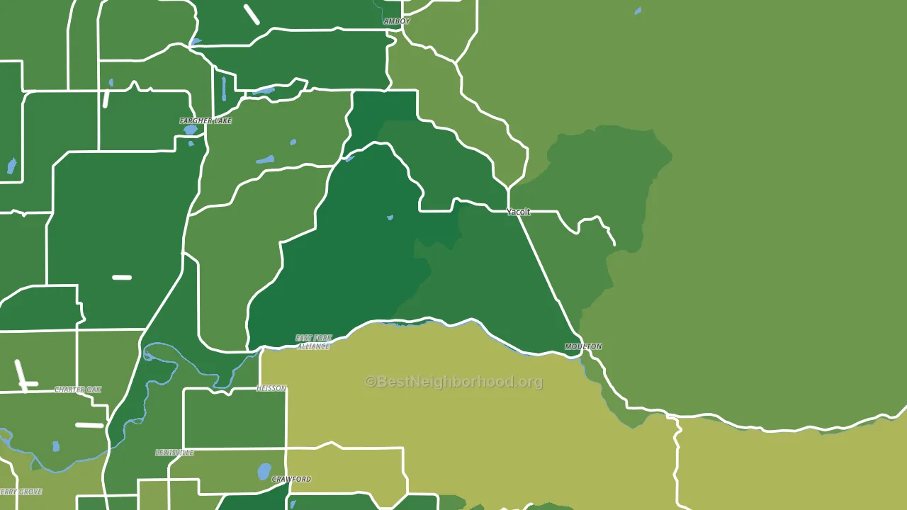 Yacolt, WA block-group voter-turnout map