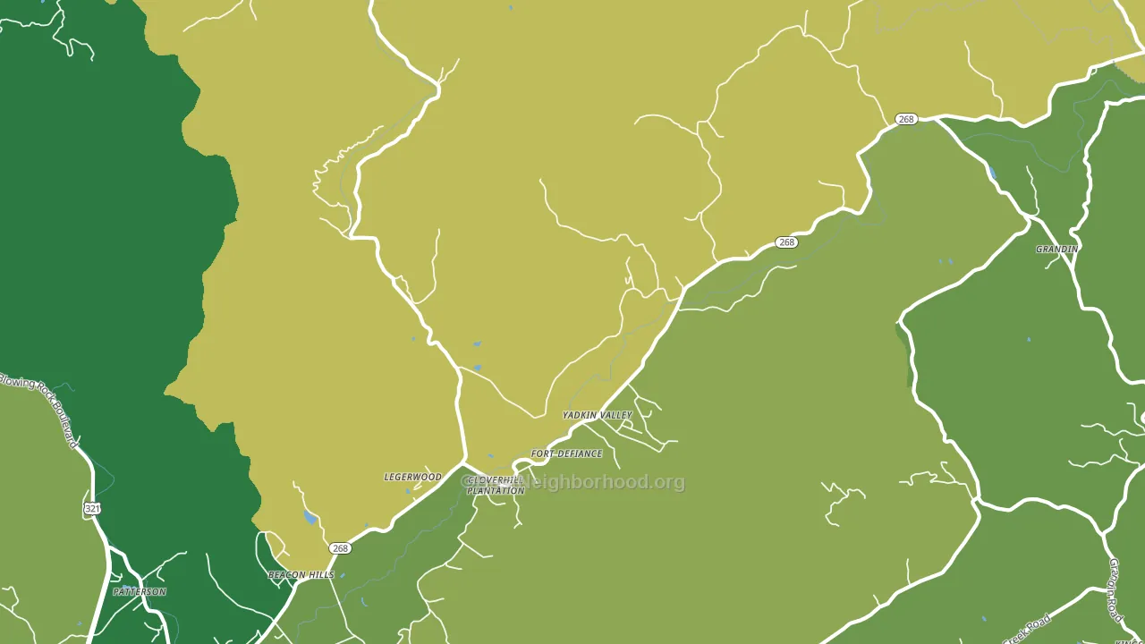 Yadkin Valley, NC block-group voter-turnout map