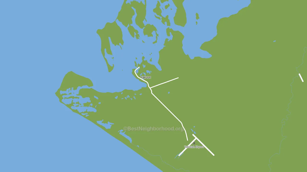 Yakutat, AK block-group voter-turnout map