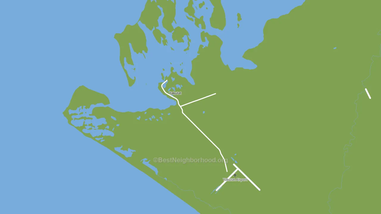 Yakutat City and Borough, AK block-group voter-turnout map
