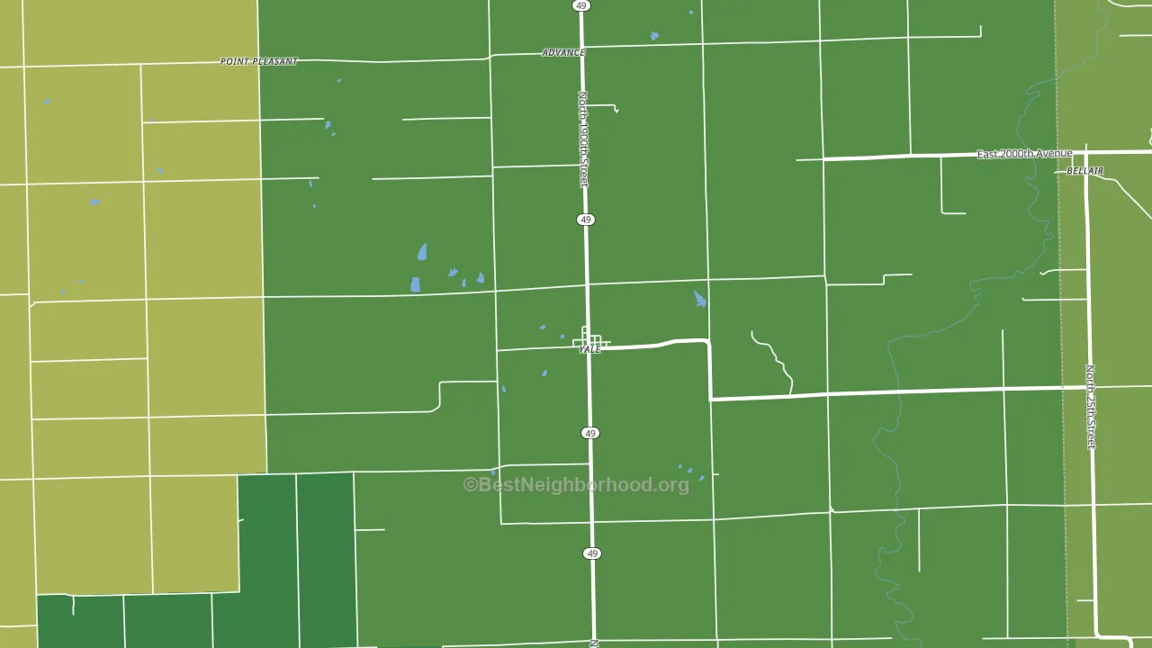 Yale, IL block-group voter-turnout map