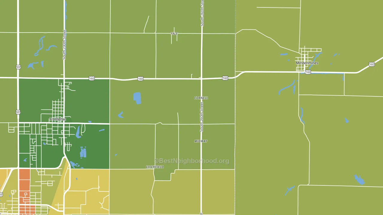 Yale, KS block-group voter-turnout map