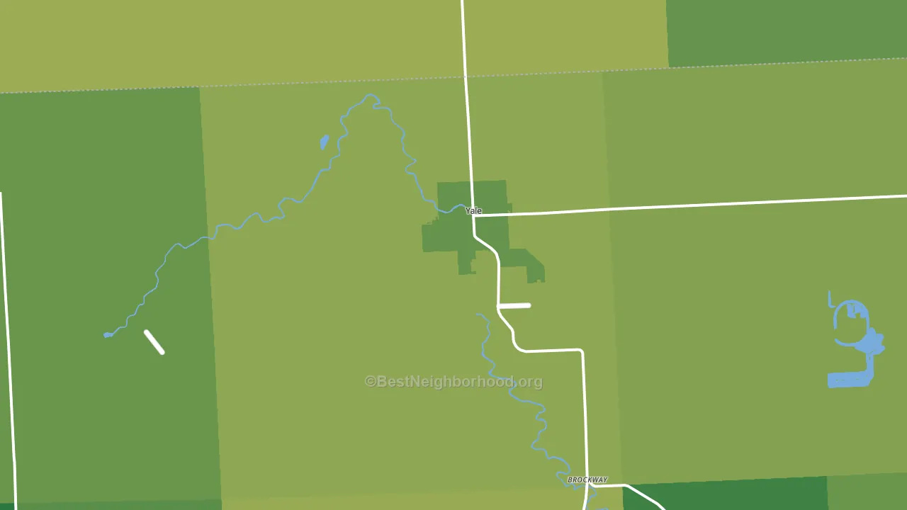 Yale, MI block-group voter-turnout map