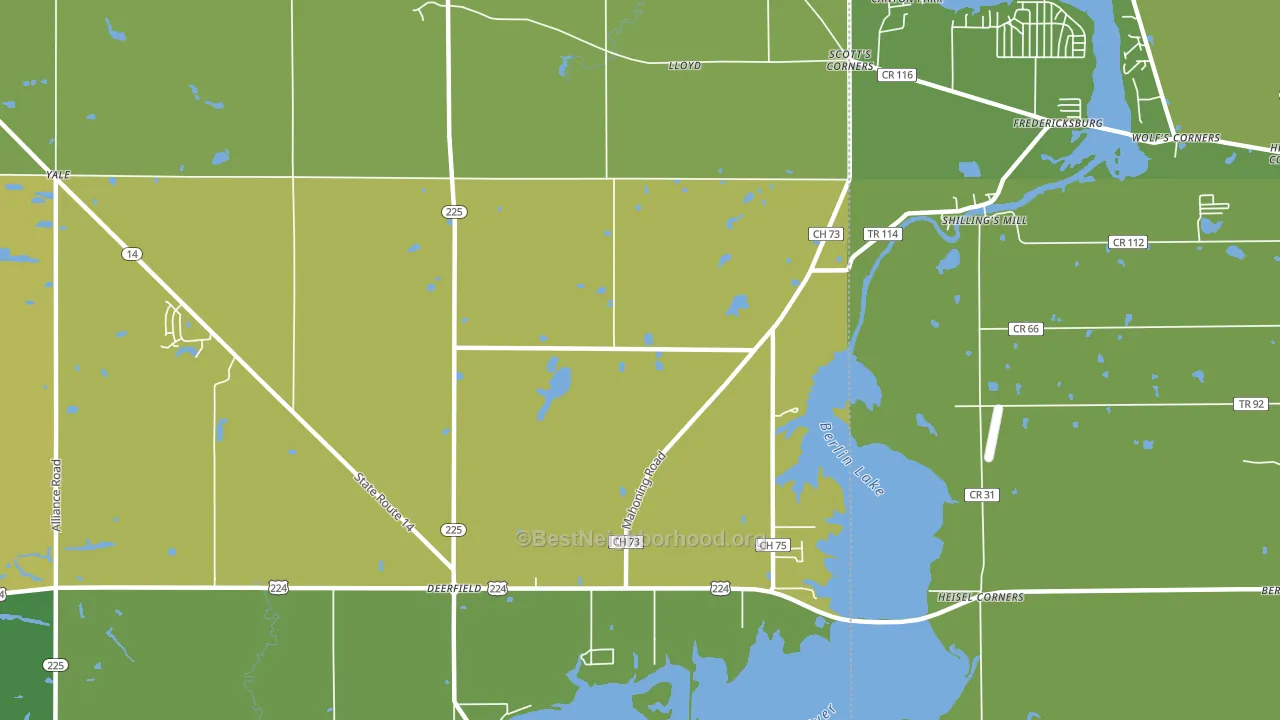 Yale, OH block-group voter-turnout map