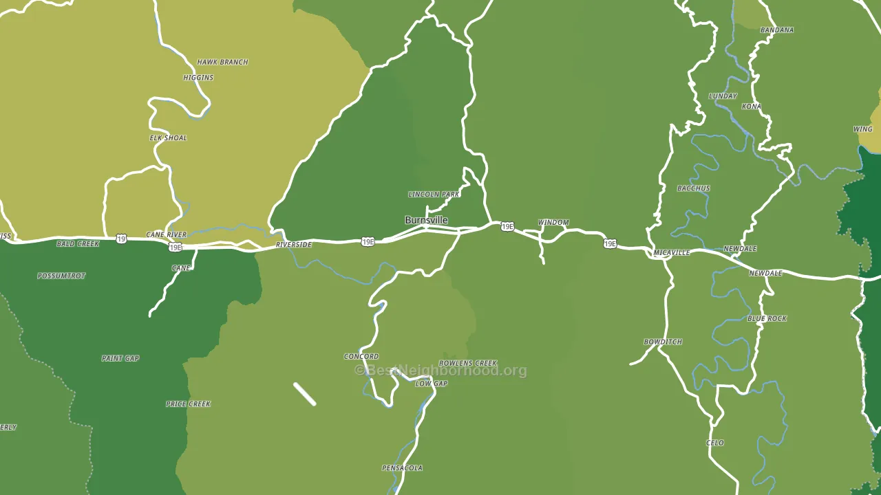 Yancey County, NC block-group voter-turnout map