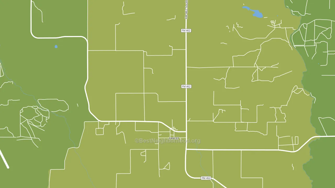 Yancey, TX block-group voter-turnout map