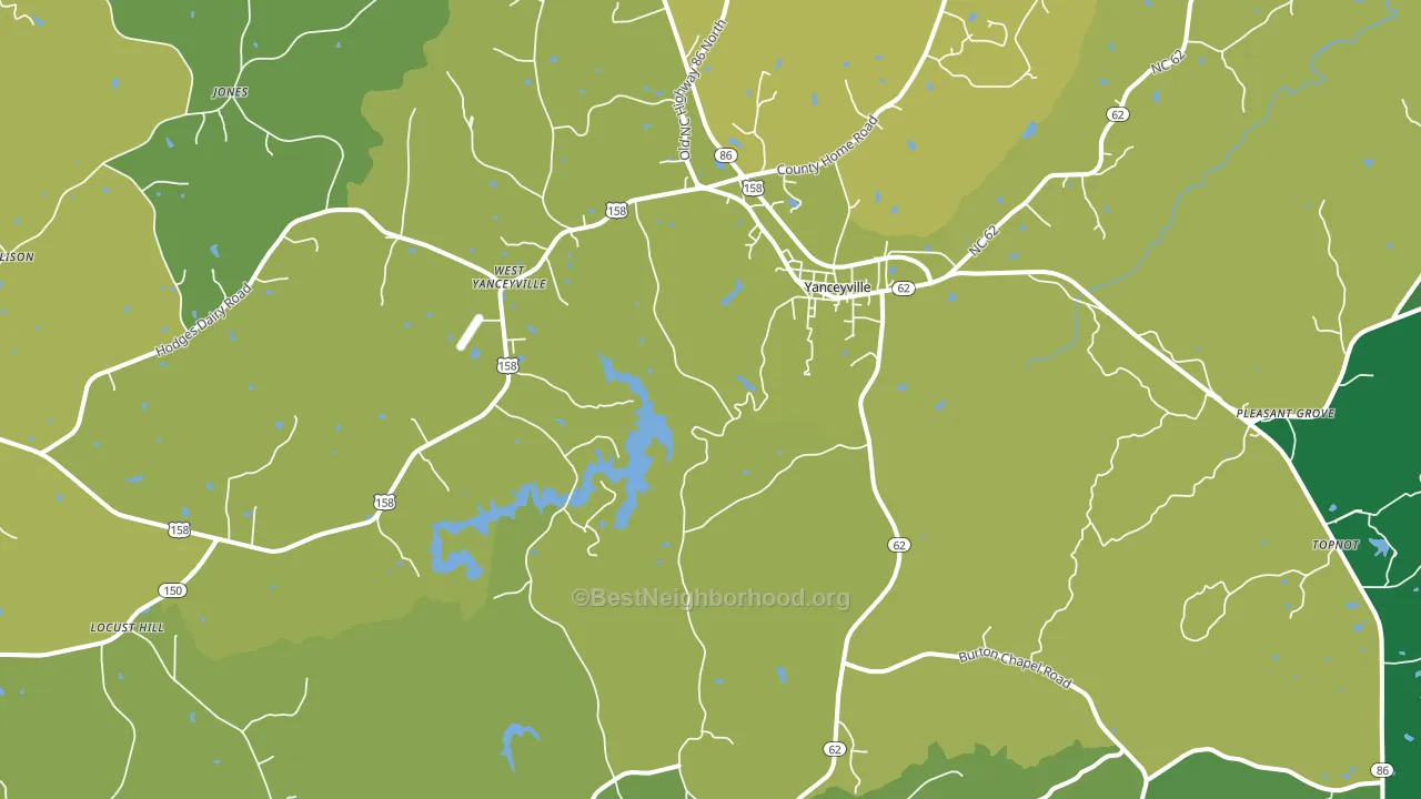 Yanceyville, NC block-group voter-turnout map