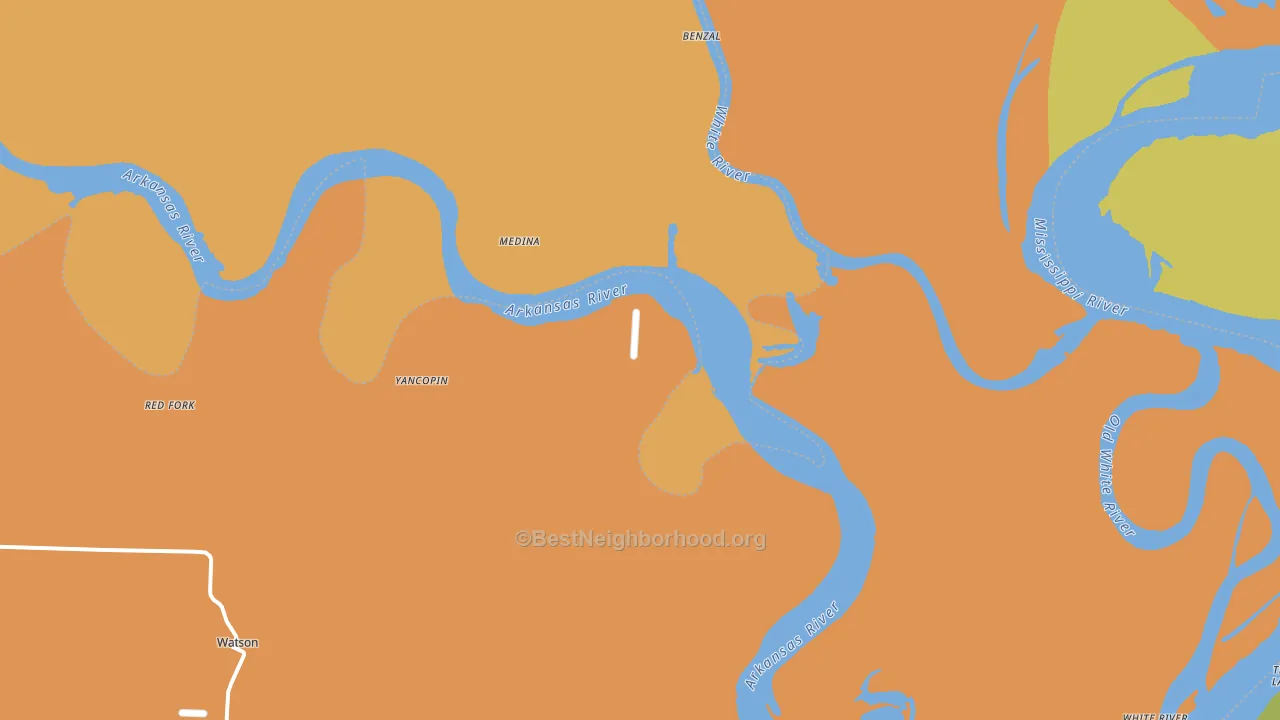 Yancopin, AR block-group voter-turnout map
