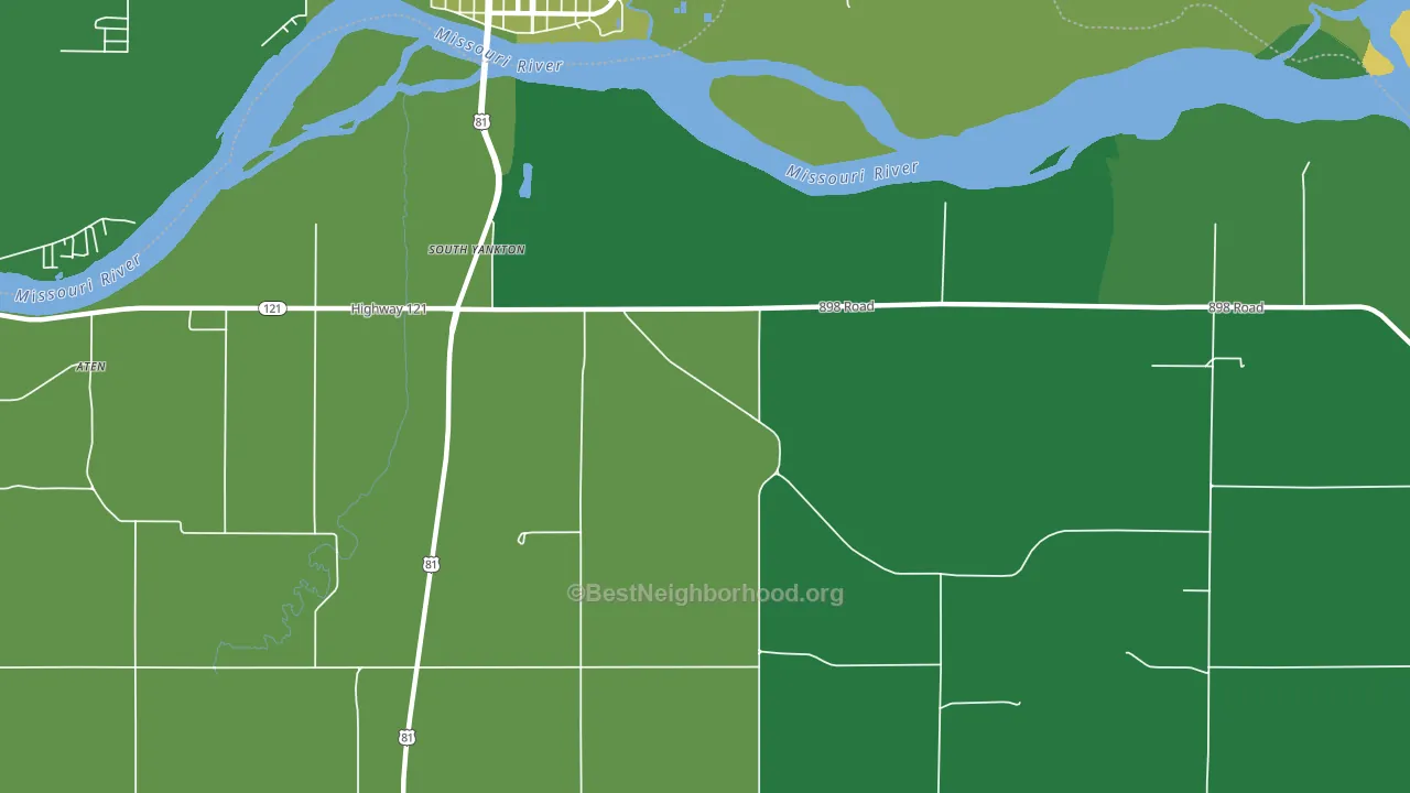 Yankton, NE block-group voter-turnout map