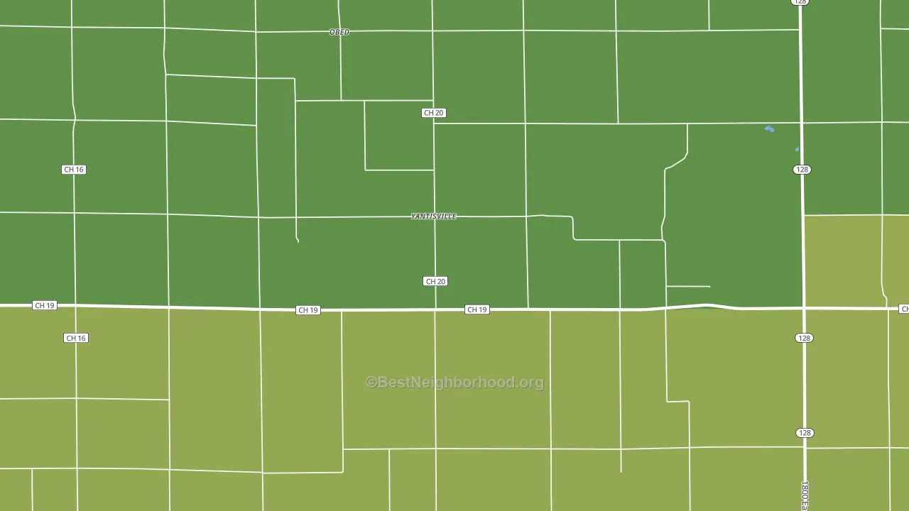 Yantisville, IL block-group voter-turnout map