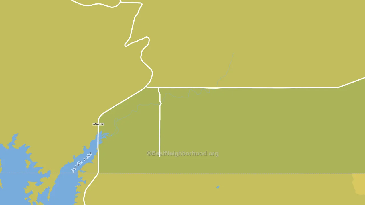 Yanush, OK block-group voter-turnout map