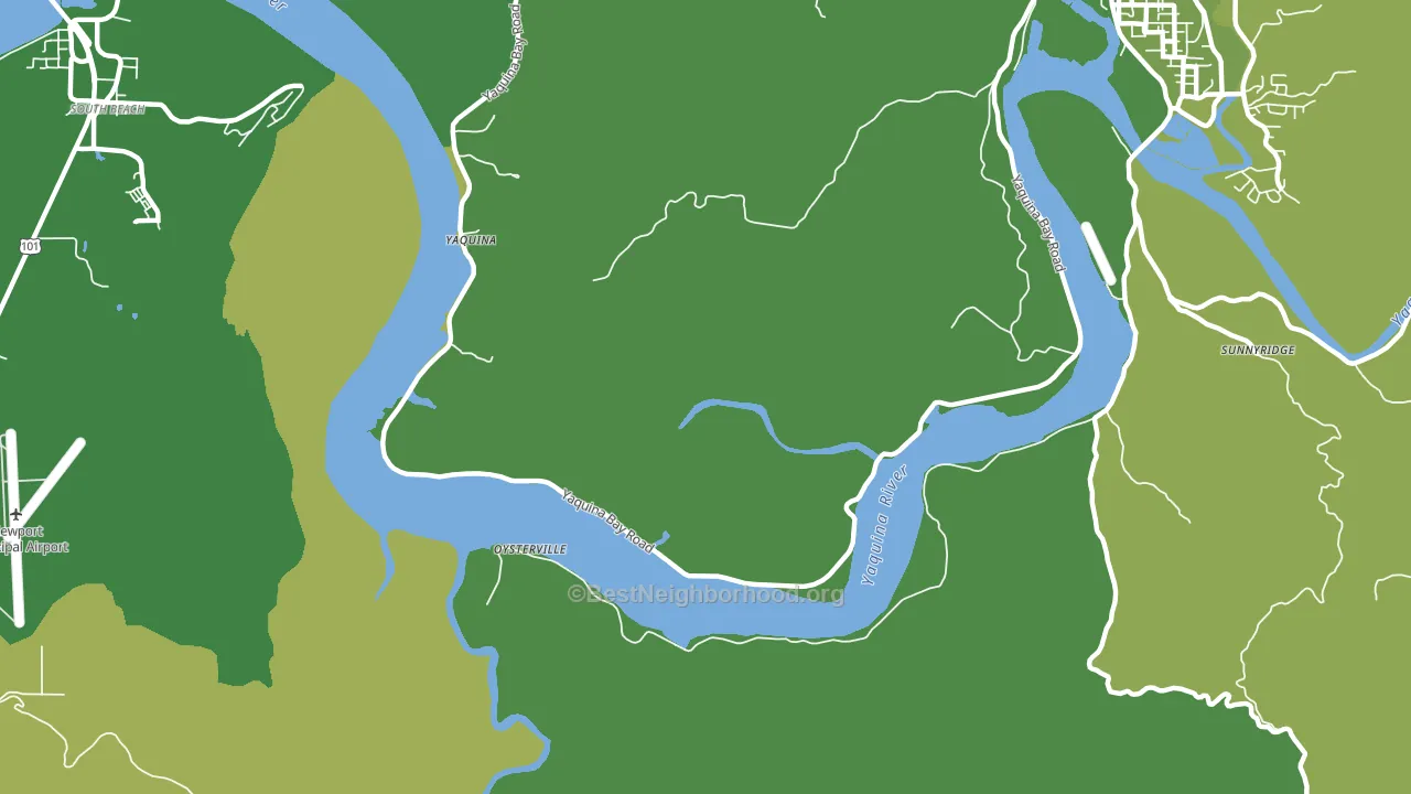 Yaquina, OR block-group voter-turnout map