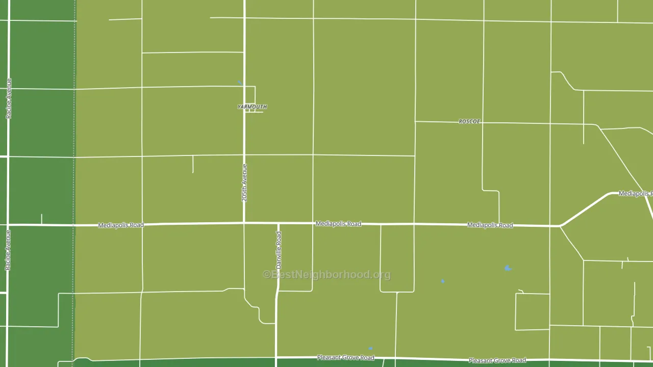 Yarmouth, IA block-group voter-turnout map