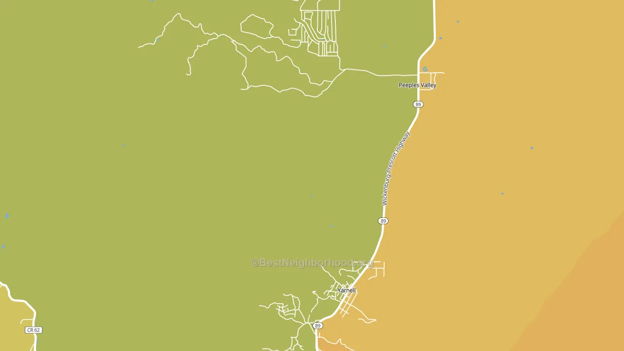 Yarnell, AZ block-group voter-turnout map
