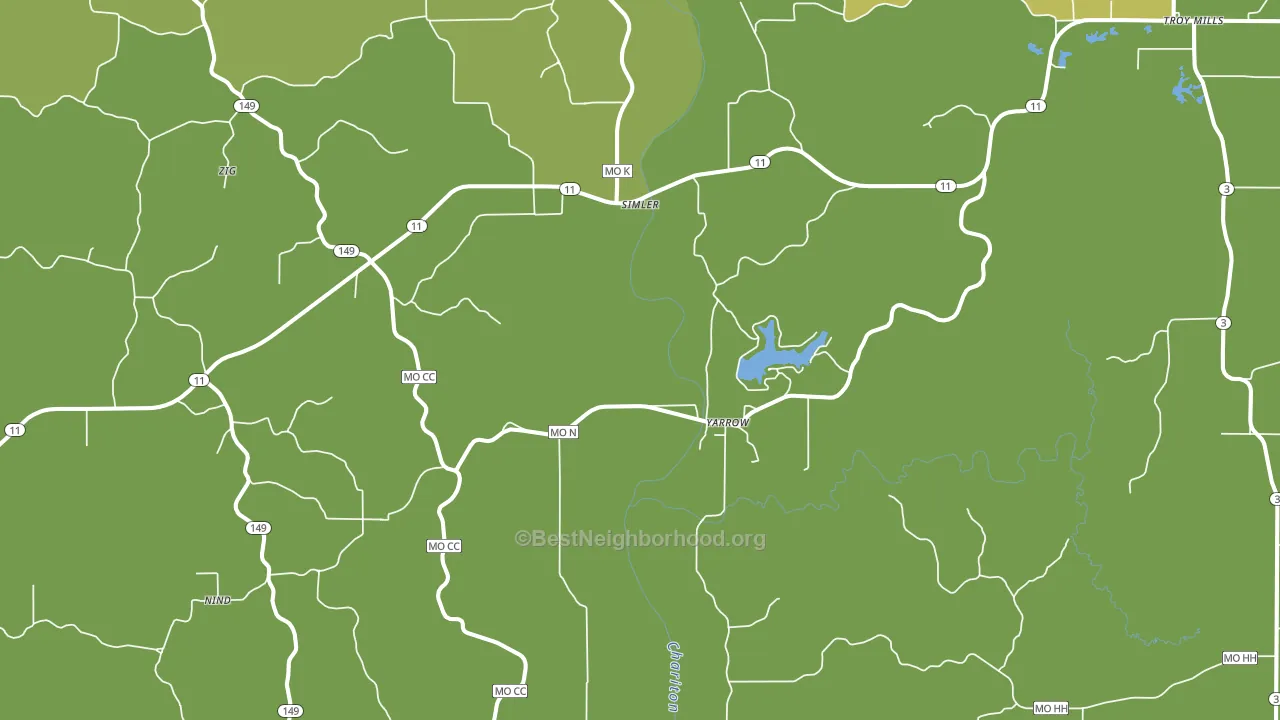 Yarrow, MO block-group voter-turnout map