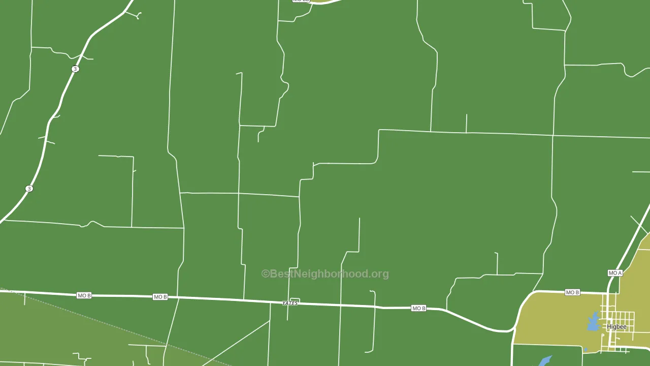 Yates, MO block-group voter-turnout map