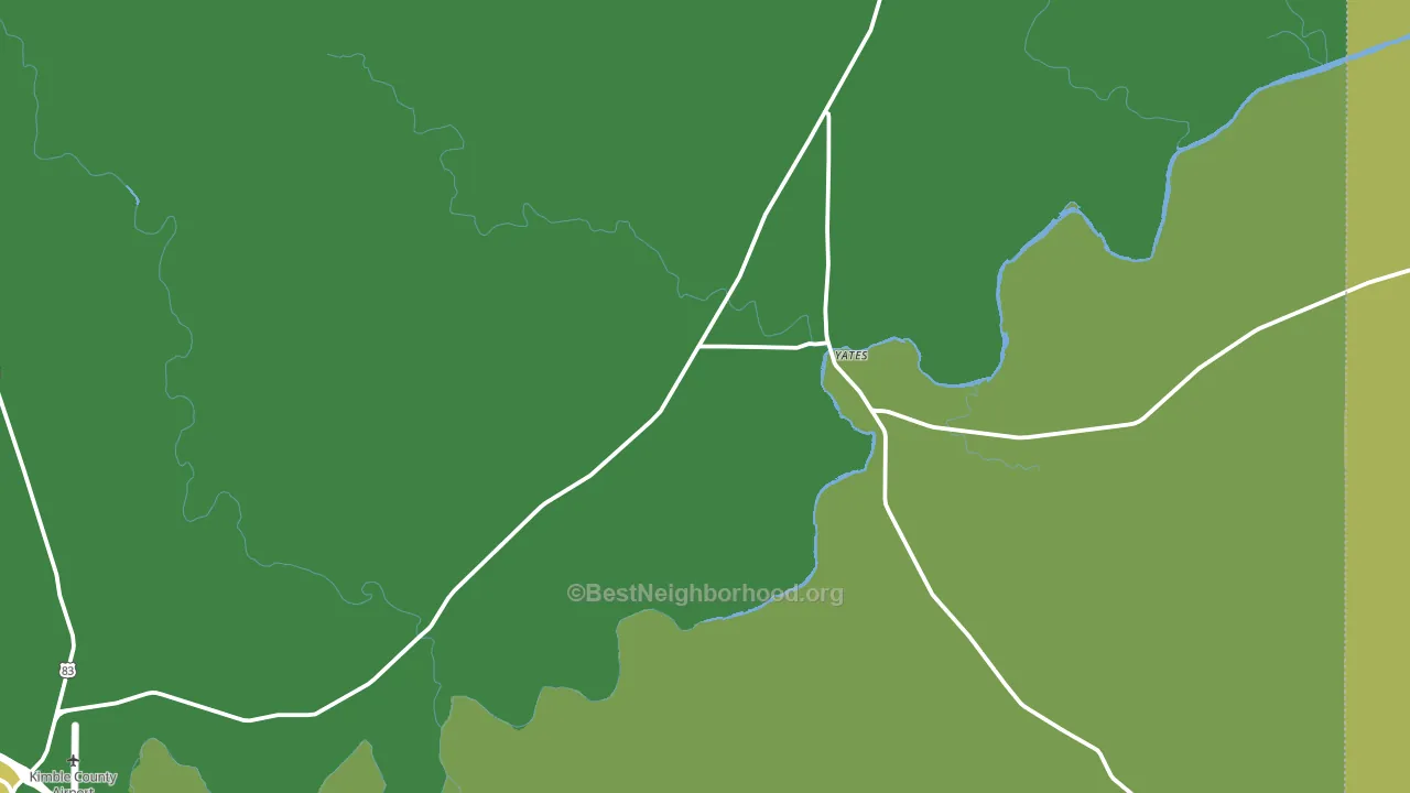 Yates, TX block-group voter-turnout map